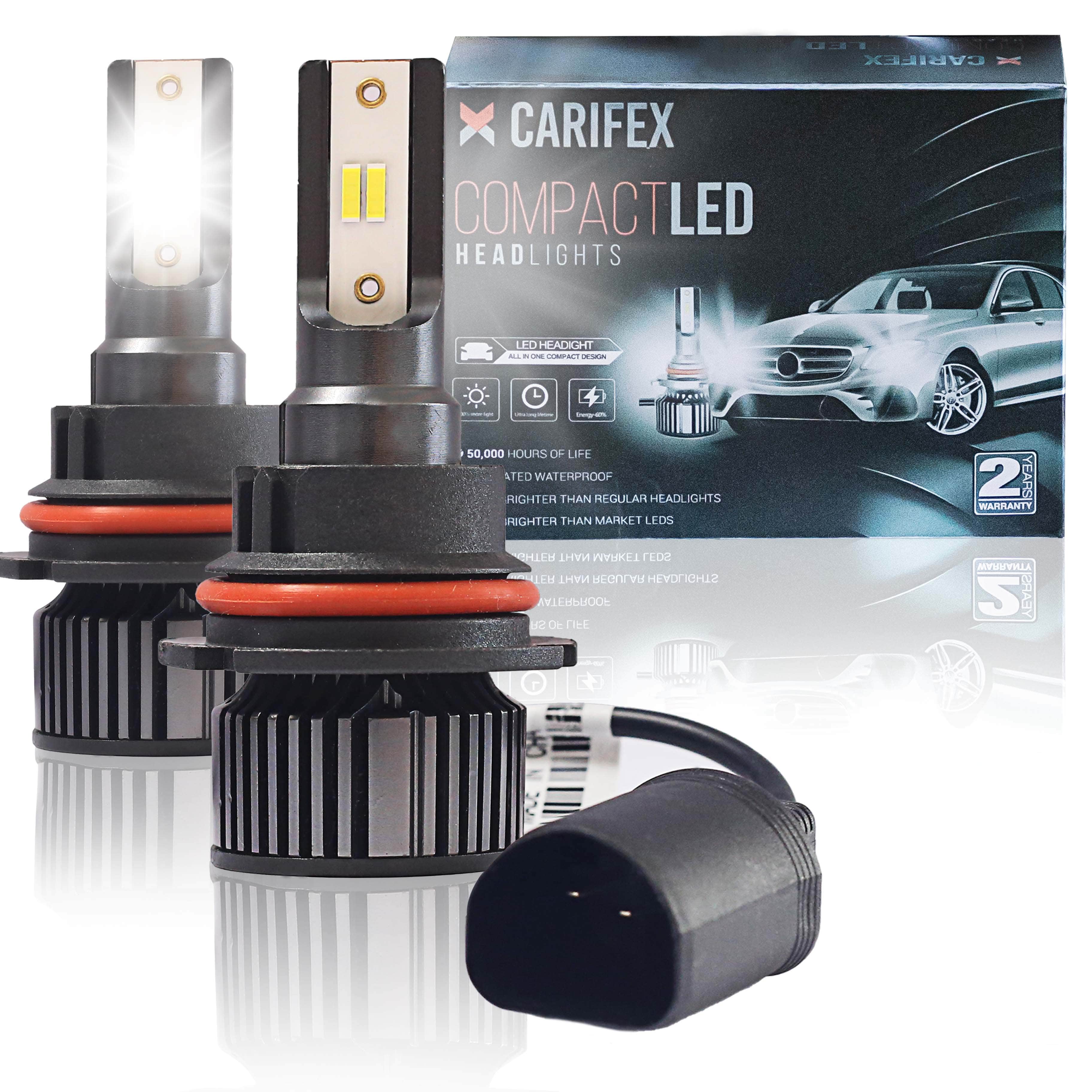 X AUTOHAUX 2pcs 9007 9004 LED Headlight Adapter Base Bulb Sockets Retainer  Holder Universal for Car Black
