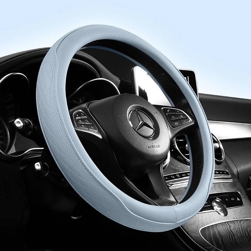 Carifex Blue Premium Napa Leather Steering Wheel Cover